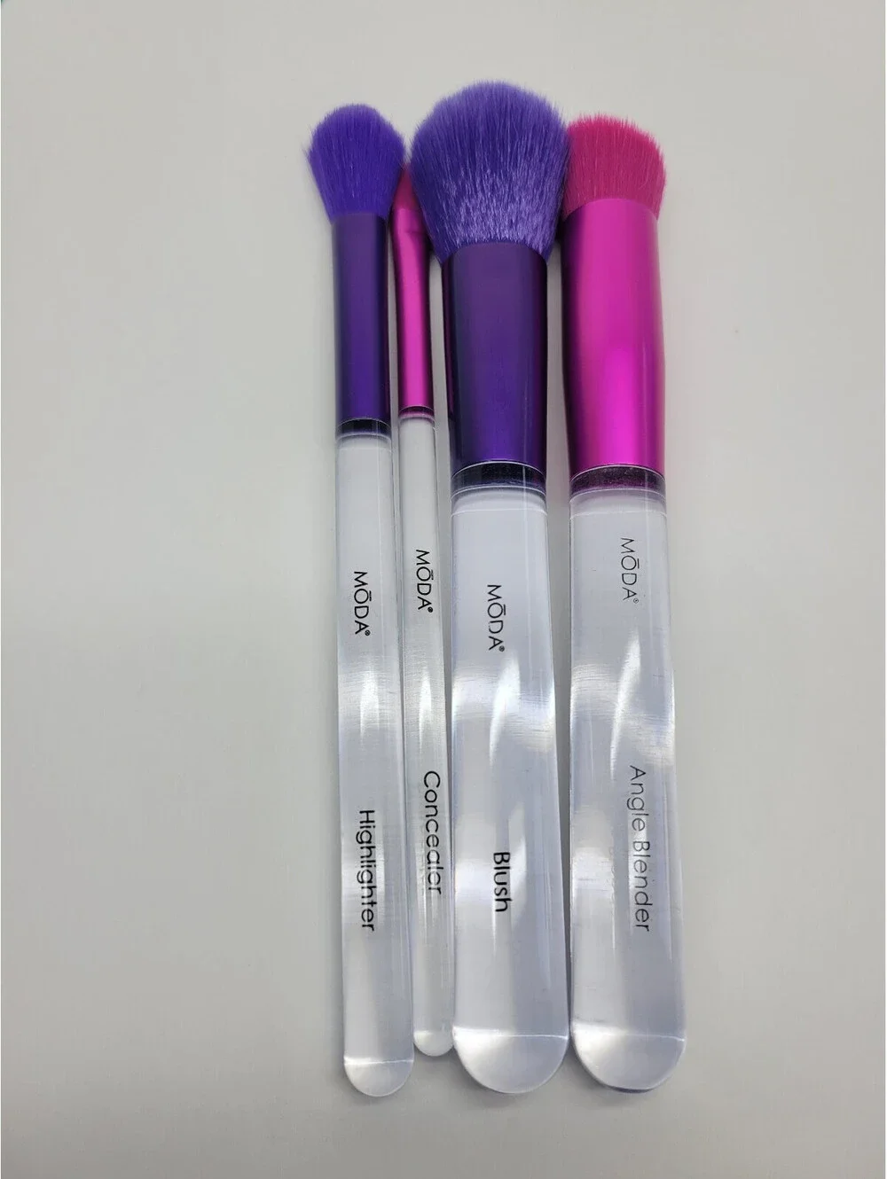 4 Pc Makeup Brush Set by Moda + Macys 3pc Brush Cleaning mat & Holder set